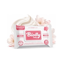 Biolly Cream Makyaj Temizleme Mendili 20 Yaprak - Koli 24 Adet