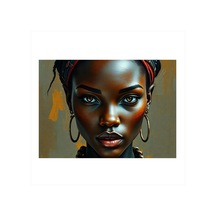 Güçlü Afrika Kadını Hediyelik Ahşap Tablo