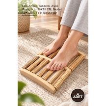 4 Adet Ahşap Ayak Masaj Aleti Tam Ahşap Tasarım, Ayak Masajı İçin 30x18 Cm, Model Alk1207, Foot Massager