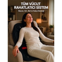 Titreşimli Isıtmalı Koltuk Tipi Masaj Minderi Ergonomik Tasarım - Lisinya Krem