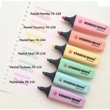 Boss Pastel Fosforlu Kalem Bütün Renk Seçenekleri Çok Renkli
