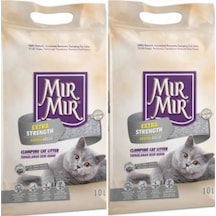 Mırmır Aktif Karbonlu Topaklaşan Bentonit Kedi Kumu 2 x 10 L
