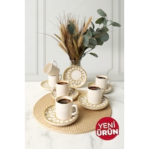 Keramika Worn Gold Nordic Kahve Takımı 12 Parça 6 Kişilik 22968