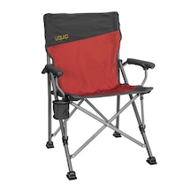 Uquip Roxy Yüksek Konforlu Takviyeli Katlanır Kamp Sandalyesi Kırmızı