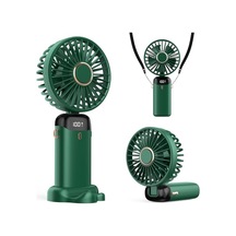 Taşınabilir Usb Vantilatör, 4200mah Şarjlı El Tipi Fan, Led Ekranlı, 3'ü 1 Arada El/boyun/masa Fanı, Yaz, Ofis, Seyahat İçin, Kadınlar, Kızlar Ve Çocuklara Yeşil 20528823