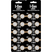 Batteries Lr41 1.5v Alkalin Düğme Pil Ag3, G3, 192, L736 20 Adet