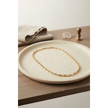 Cm Yay Model Gold Renk 50 Cm Kadın Kolye Açık Kahverengi