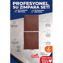 23x28 Cm Su Zımparası Seti 150 220 Kum 2 Parça Islak Kuru Yüzey Zımparası + Eldiven