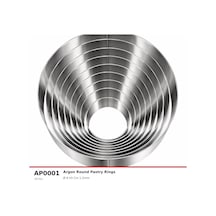 Fida Pasta Çemberi Yuvarlak Argon 1,2mm Yükseklik 15 Cm - 10 Adet Ø10 Cm Inox