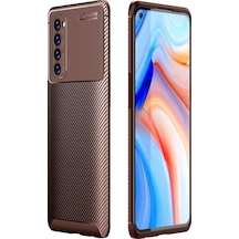 Oppo Reno 4 Pro 4G Kılıf Zore Negro Silikon Kapak-Kahverengi