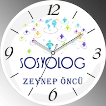 Kişiye Özel Sosyolog Çap 30cm Sessiz Akar Bombeli Gerçek Cam Duvar Saati Çok Renkli