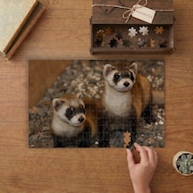 Kara Ayaklı Gelincikler Tasarımı 240 Parça Ahşap Puzzle Ahşap Kutuda Mpy40024