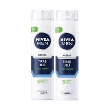 Tr Men Erkek Hassas Ciltlere Özel Tıraş Jeli 200ml, Yanma Kızarma Kuruma Engelleyici, X2 Adet
