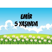 Orman Ve Papatyalar Temalı Doğum Günü Afişi - 70x100 Cm