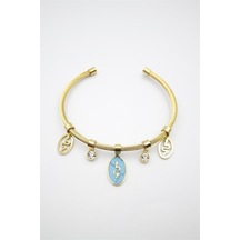 Yılan Örgü Bilezik - Altın Sarı