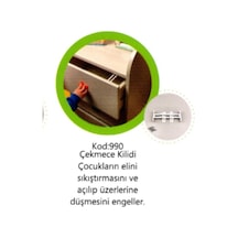 Güzel Baby Beyaz Plastik Çekmece Kilidi