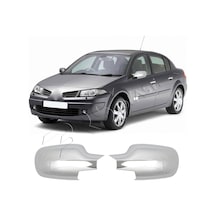 Renault Megane 2 Uyumlu 2004-2010 Ayna Kapağı 2 Parça Abs Krom Kaplama