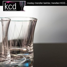 Kcd Panora Kesme El Dekor Yaldızlı 6 Adet Desenli Su Bardağı