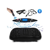 Glr 550 Siyah Güçlü Titreşimli Egzersiz Platformu Body Vibration Plate Makinesi Siyah