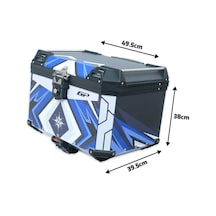 GP Kompozit DSN08 Universal 57 lt Desenli Alüminyum Motosiklet Çantası