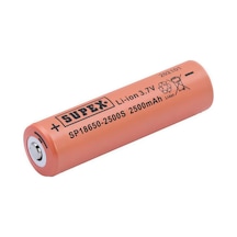 Supex Sp18650-2500s 3.7v 2500mah Li-ion Başlı Pil