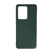 Sh Newface Samsung Galaxy S20 Ultra Kılıf Nano İçi Kadife Silikon - Koyu Yeşil Najmaddin