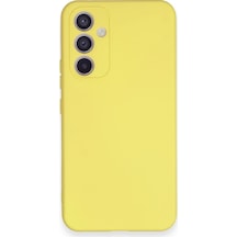 Newface - 195 - Samsung Galaxy A34 5g Kılıf Nano İçi Kadife Silikon - Edntrend - - Sarı