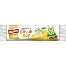 Koroplast Güçlü Büzgülü Çöp Torbası Limon Kokulu Büyük Boy 10'lu