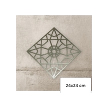 Dekoratif Mobilya Kare Süs Gümüş 24x24 Cm Karışık