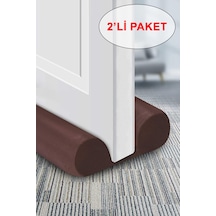2 Adet Kapı Altı Rüzgar Soğuk Toz Ses Böcek Önleyici Eşik İzolasyon Süngeri Rüzgarlık Kalın Siyah