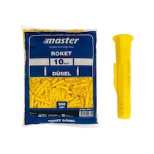 Master 501171 Performans Plastik Roket Dübel 10 Mm 500 Adet