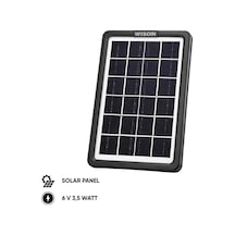 Solar Panelli Şarj Cihazı - 5 Usb Başlıklı - Wison - 3.5 Watt Ws-6010 Açık Gri