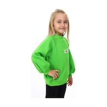 Toontoy Kız Çocuk Baskılı Sweatshirt Fıstık Yeşili
