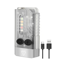 Symbee 1000lm Mini El Feneri, Şarj Edilebilir Uv Kırmızı Mavi Işık, Acil Durum Alarmlı, Ipx4 Su Geçirmez 100 Karakter Beyaz