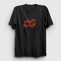 Presmono Unisex Logo Daft Punk T-shirt Siyah