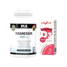 Magnezyum Bisglisinat Malat Taurat Glukonat 90 Tablet Nevfix D3