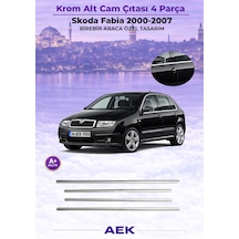 Skoda Fabia Cam Çıtası 2000-2007 Paslanmaz Çelik