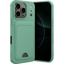 Newface Apple Uyumlu İphone 17 Pro Kelvin Kartvizitli Silikon - Açık Yeşil - Özel Seri 8683140884482