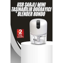 Mini Doğrayıcı Rondo Taşınabilir Mini El Blender Paslanmaz Çelik Renkli