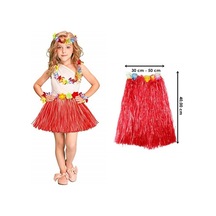 Go İthalat Hawaii Hula Eteği Kırmızı Renk 40 Cm