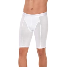 6 Adet Yıldız Erkek Modal Uzun Boxer Short Beyaz 160 001