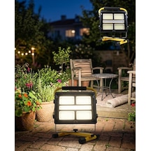 Hubrendy Tekno Solar Enerjili Led Kamp Feneri 4 Modlu Ayarlanabilir Açılı Güçlü Aydınlatma AÇIK GRİ KAHVE KARIŞIMI