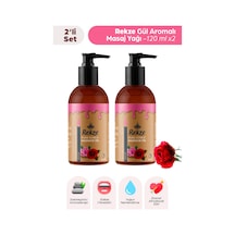 2 Li Gül Aromalı Masaj Yağı 120 Ml X 2 Nemlendirici, Kokulu, Erotik Unisex Vücut Yağı - 305868094