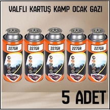 Uyguna-yakala 5 Adet-227gr -valfli Kartuş Kamp Ocak Gazı-ykt.200 Çok Renkli