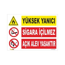 Yüksek Yanıcı Uyarıları - Isg Levhası (512040043)