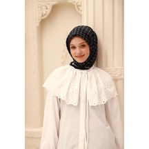 Silk Home Olinda Eşarp 48004-73 Lacivert, Beyaz
