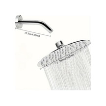 Fastbuy Challenger Simli 20 32cm Duş Başlığı 15 24cm Duş Kolu Lüks Krom Paslanmaz Duş Seti Ultra İnce Basınç Artırıcı Kendind Simli