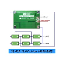 Green-3s 40a Tornavida İçin 12v Li-ıon 18650 Bms Pcm Pil Koruma Kartı Bms