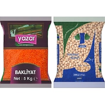 Yazar Kırmızı Mercimek 5 KG + Yazar Koçbaşı Nohut 5 KG