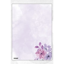A5 Çiçek Bloknot Çizgisiz Defter - 50 Yaprak - Memopad - Notepad - Not Defteri - Not Kağıdı - 1958 Çok Renkli